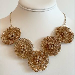 18K Gold-Plated Golden Nest Statement Necklace